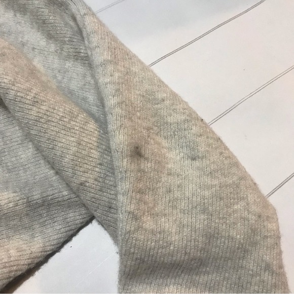 Banana Republic Gray Ribbed Knit‎ Wool Alpaca Turtleneck Sweater Size Medium - Picture 4 of 4